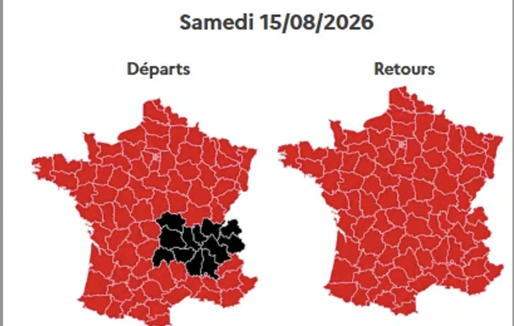 Chassé-croisé du 15 août : la journée de samedi classée noire en Auvergne-Rhône-Alpes