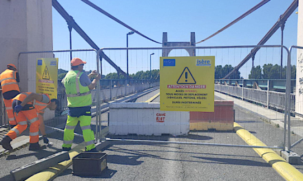 La canalisation de propylène passe désormais sous le Rhône : une nouvelle étape des travaux du pont de Condrieu a été franchie