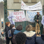 Enseignants en grève de l’Ecole Nicolas Chorier et parents d’élèves mobilisés  ce matin à Vienne pour dénoncer des « urgences sociales intolérables »