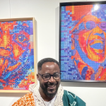 « L’Autre Galerie » rue Marchande à Vienne expose Wilfreed Akilé créateur de tableaux réalisés…à la machine à coudre…